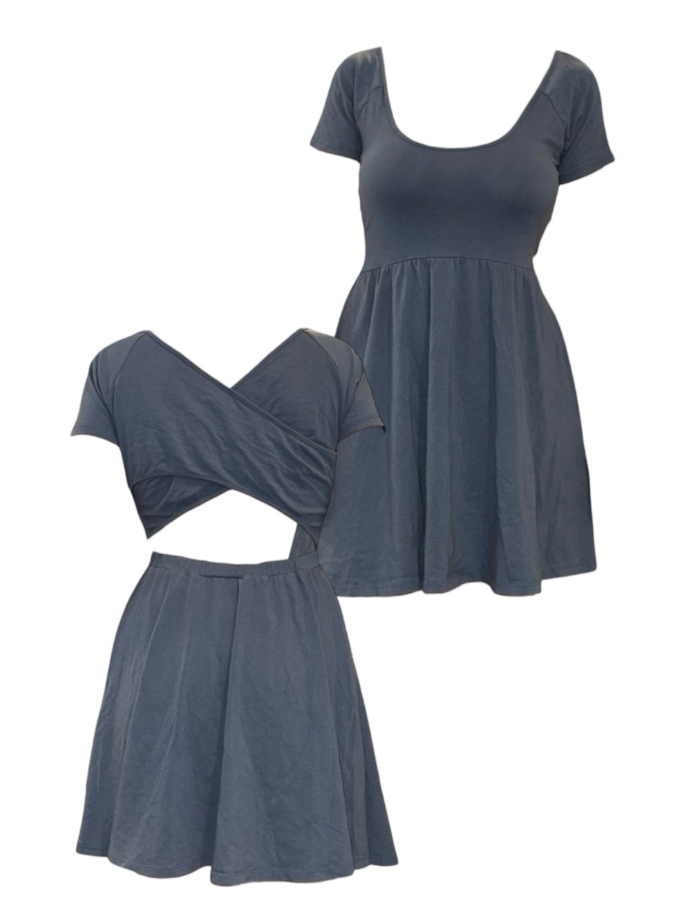 Blue Bycorpus Dress With Open Back